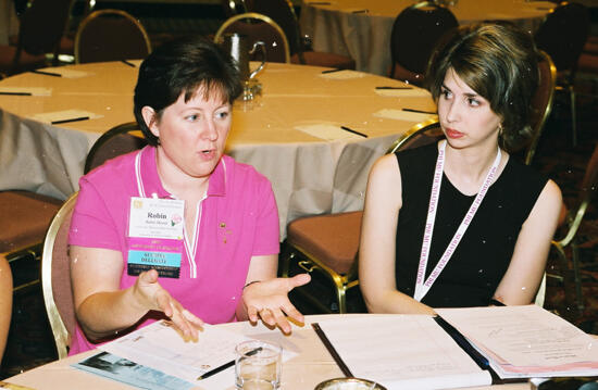 Robin Benoit and Unidentified in Convention Discussion Group Photograph, July 4-8, 2002 (image)