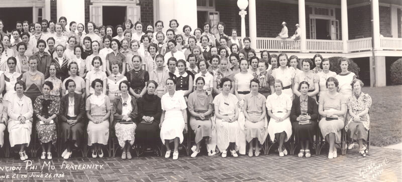 Phi Mu National Convention Group Photograph, June 21-26, 1936 (Image)