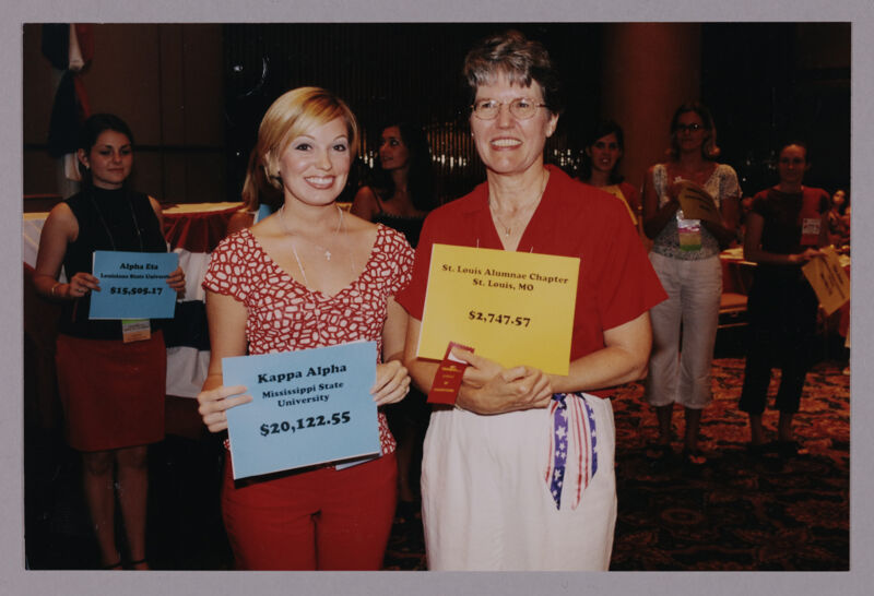 Two Phi Mus at Children's Miracle Network Recognition at Convention Photograph 1, July 4-8, 2002 (Image)