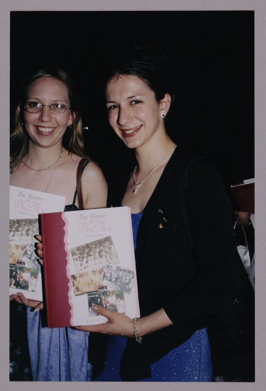 Two Phi Mus With History Books at Convention Photograph, July 4-8, 2002 (Image)