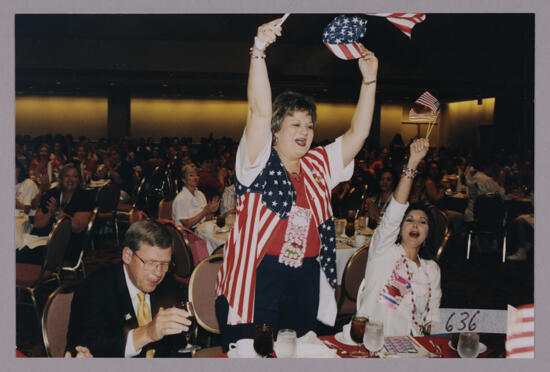 Isakson, Williams, and Kendricks at Convention Dinner Photograph, July 4, 2002 (image)