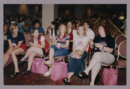 Collegiate Delegates Laughing at Convention Event Photograph 1, July 4-8, 2002 (image)