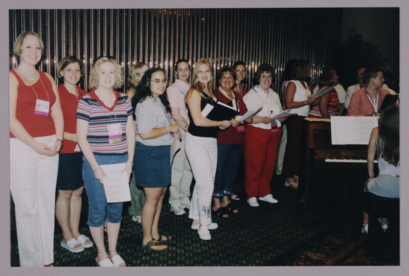 Convention Choir Rehearsing Photograph 1, July 4-8, 2002 (Image)