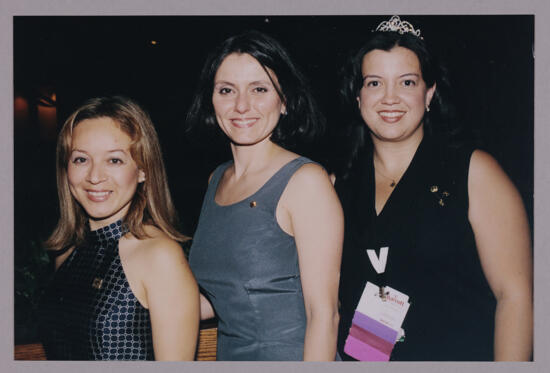 Monica Amor and Two Unidentified Phi Mus at Convention Photograph, July 4-8, 2002 (image)