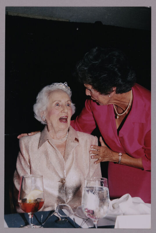Polly Freear and Pat Sackinger at Carnation Banquet Photograph, July 4-8, 2002 (Image)