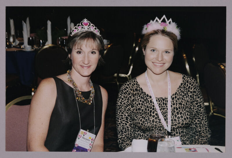July 4-8 Marjorie O'Donnell and Unidentified Wearing Crowns at Convention Photograph Image