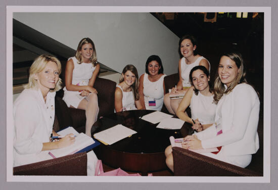 Seven Phi Mus in White at Convention Photograph 1, July 4-8, 2002 (image)