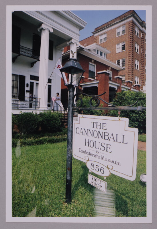 The Cannonball House Sign Photograph, July 4-8, 2002 (Image)