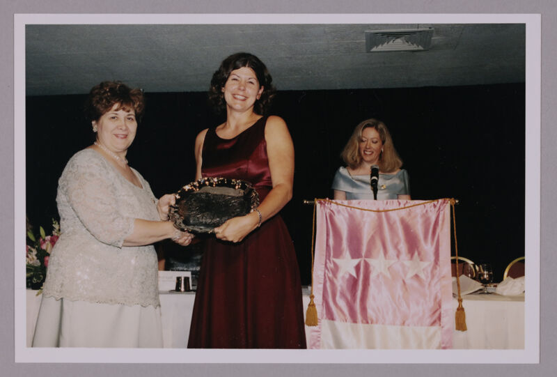 July 4-8 Mary Jane Johnson and Jennifer With Award at Convention Photograph Image