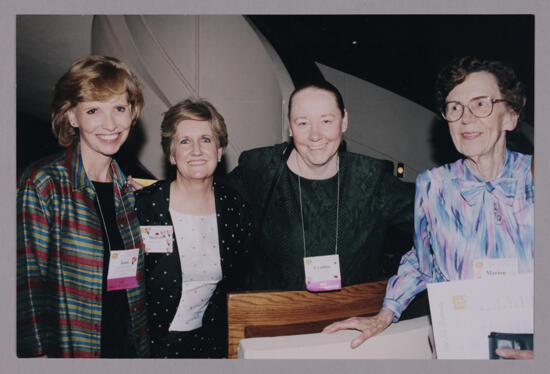 Staley, Phillips, and Two Unidentified Phi Mus at Convention Photograph, July 4-8, 2002 (image)