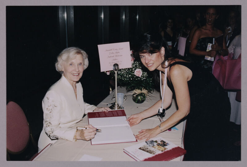 Annadell Lamb Signing Book for Kim McMullen at Convention Photograph, July 4-8, 2002 (Image)
