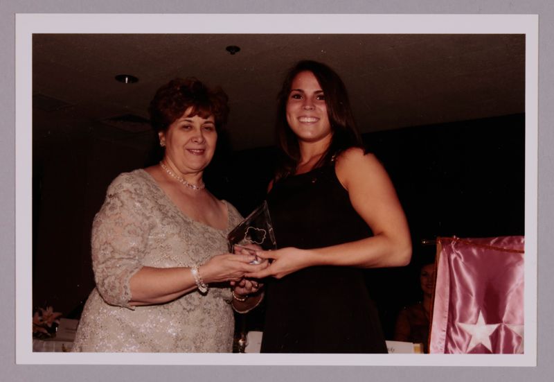 July 4-8 Mary Jane Johnson and Unidentified With Award at Convention Photograph 4 Image