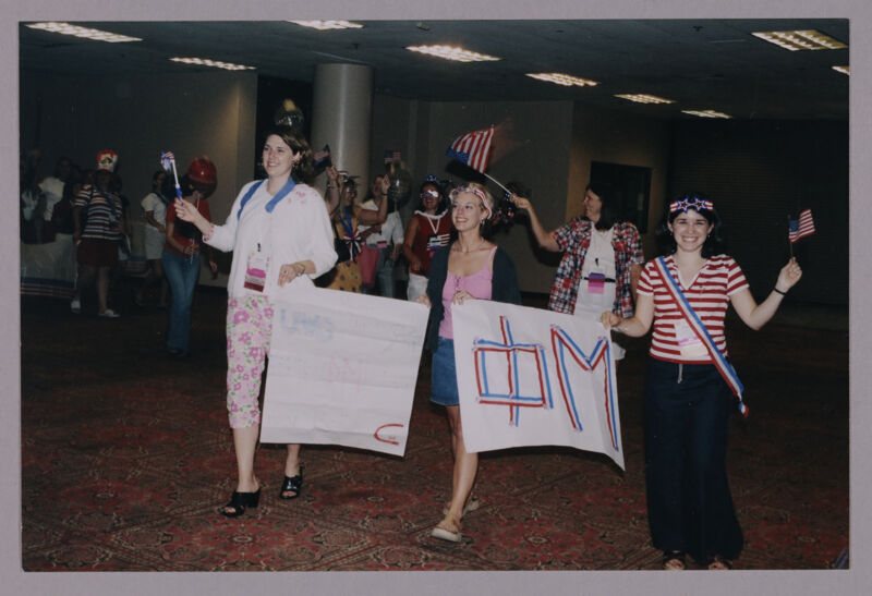 Phi Mus in Patriotic Parade at Convention Photograph 2, July 4, 2002 (Image)