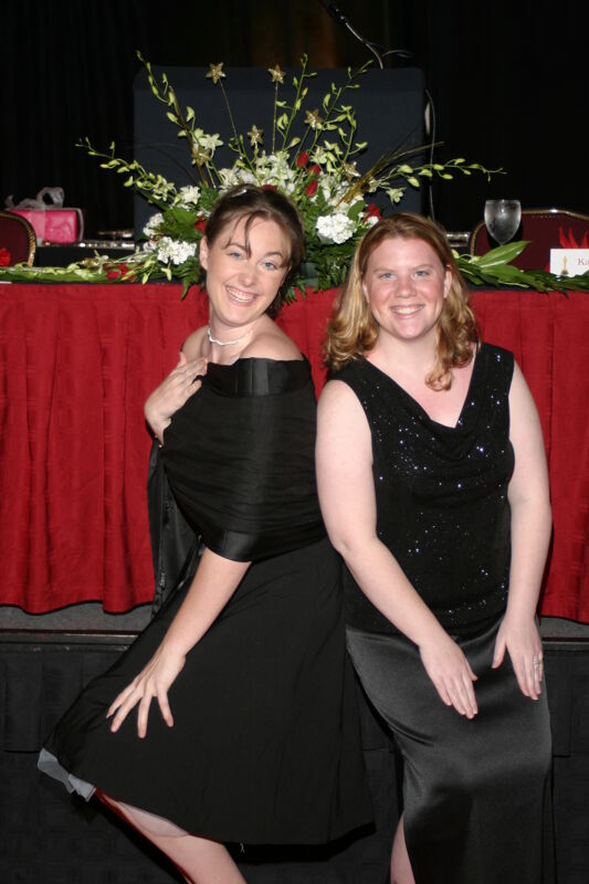 Two Unidentified Phi Mus at Convention Carnation Banquet Photograph 3, July 11, 2004 (Image)