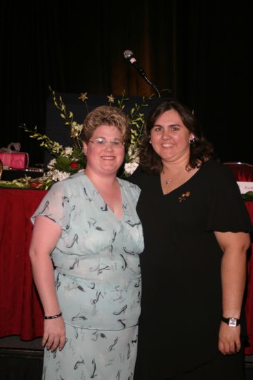 Two Unidentified Phi Mus at Convention Carnation Banquet Photograph 2, July 11, 2004 (image)