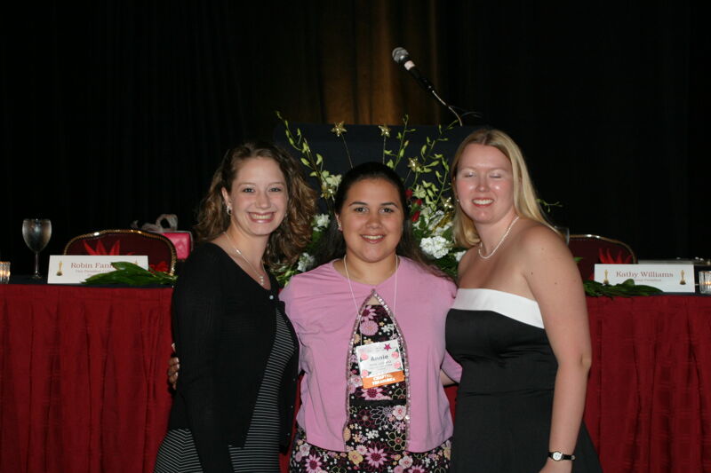 Three Unidentified Phi Mus at Convention Carnation Banquet Photograph 2, July 11, 2004 (Image)