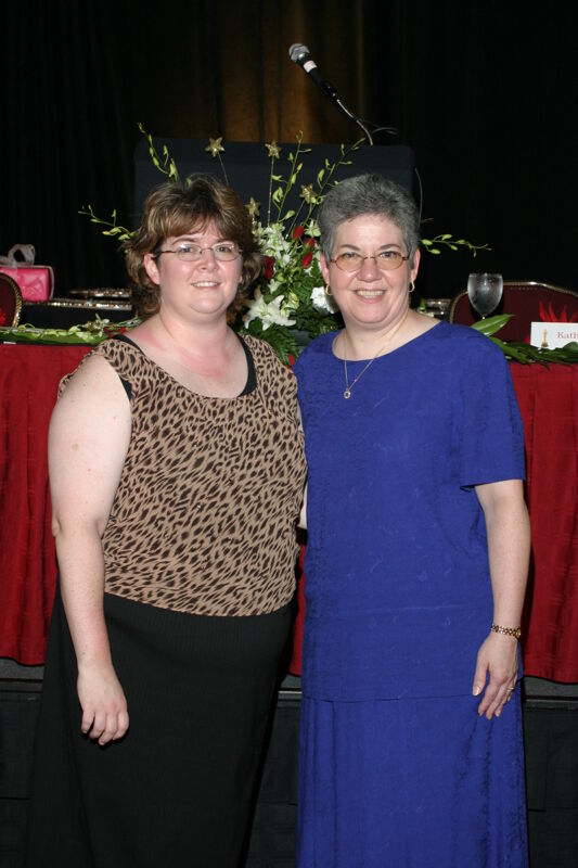 Two Unidentified Phi Mus at Convention Carnation Banquet Photograph 6, July 11, 2004 (Image)