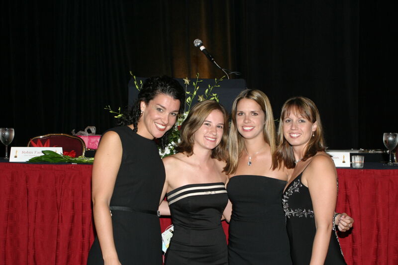 Four Unidentified Phi Mus at Convention Carnation Banquet Photograph, July 11, 2004 (Image)