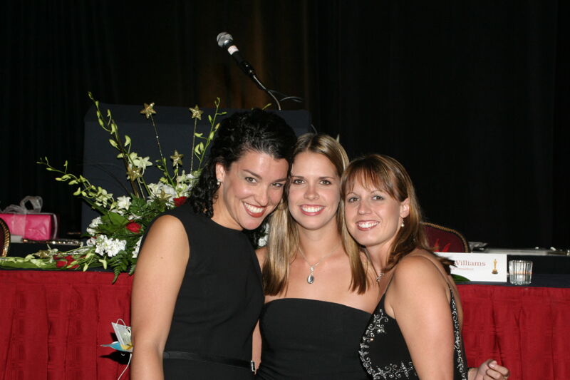 Three Unidentified Phi Mus at Convention Carnation Banquet Photograph 3, July 11, 2004 (Image)