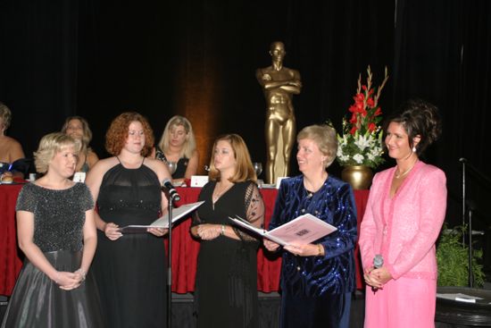 Five Phi Mus Singing at Convention Carnation Banquet Photograph, July 11, 2004 (image)