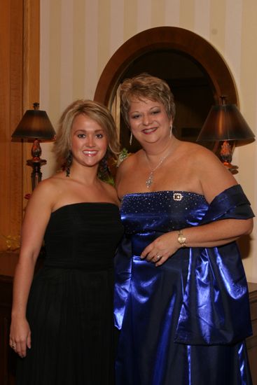 Kathy Williams and Unidentified Phi Mu at Convention Carnation Banquet Photograph, July 11, 2004 (image)