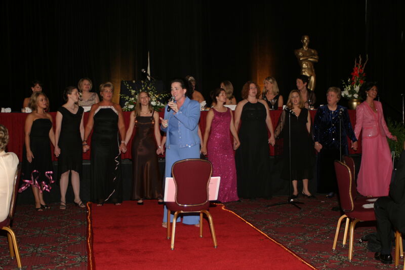 Convention Choir Singing at Convention Carnation Banquet Photograph 2, July 11, 2004 (Image)