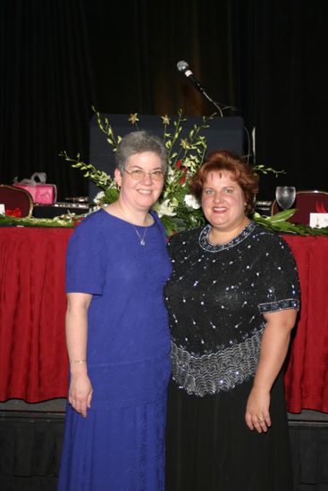 Becky School and Unidentified at Convention Carnation Banquet Photograph, July 11, 2004 (image)