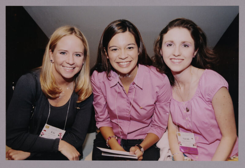 Liz, Unidentified, and Sarah at Convention Photograph, July 8-11, 2004 (Image)