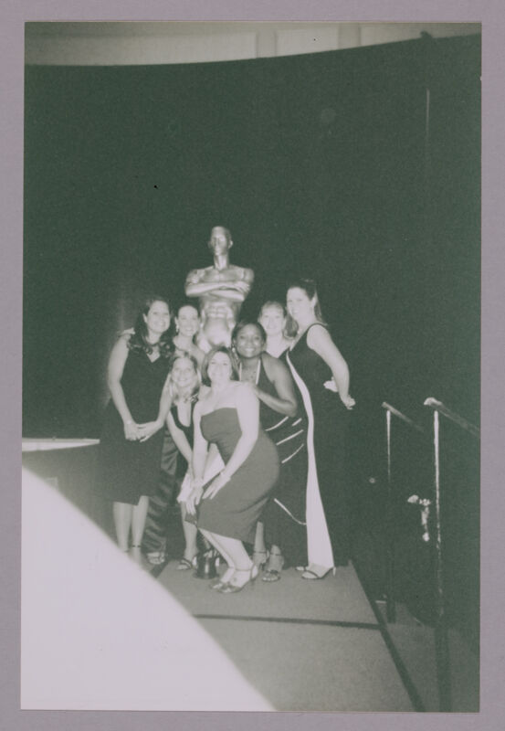 Chapter Consultants With Statue at Convention Carnation Banquet Photograph 1, July 11, 2004 (Image)