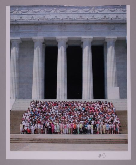 Convention Attendees at Lincoln Memorial Photograph 1, July 10, 2004 (image)