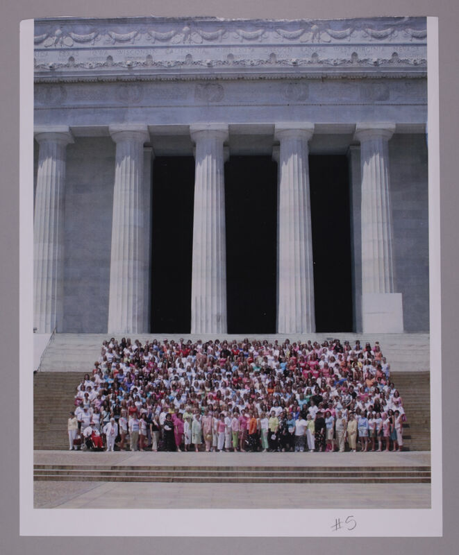 Convention Attendees at Lincoln Memorial Photograph 1, July 10, 2004 (Image)