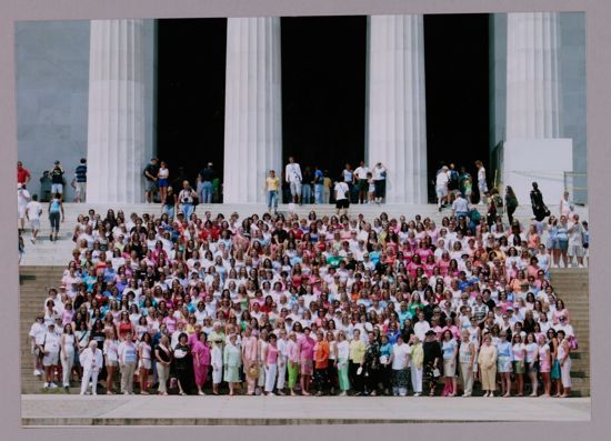 Convention Attendees at Lincoln Memorial Photograph 2, July 10, 2004 (image)