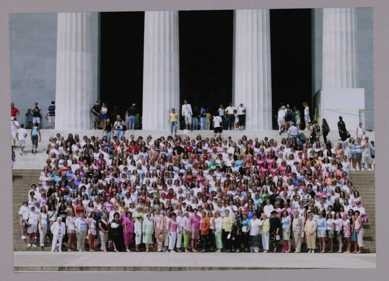 July 10 Convention Attendees at Lincoln Memorial Photograph 2 Image