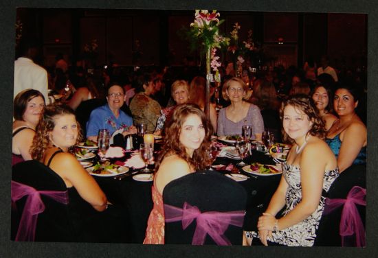 Table of Nine Phi Mus at Convention Banquet Photograph 2, 2006 (image)