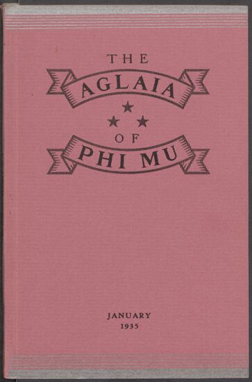 The Aglaia of Phi Mu, Vol. XXIX, No. 2, January 1935 (image)