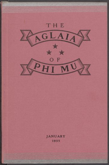 The Aglaia of Phi Mu, Vol. XXIX, No. 2, January 1935 (image)