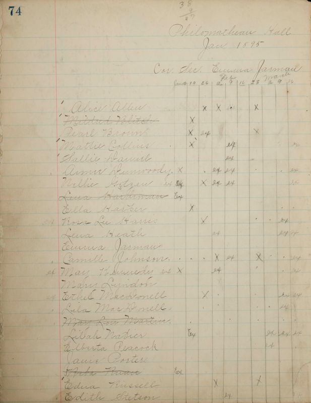 1890 to 1905 Philomathean Society Image