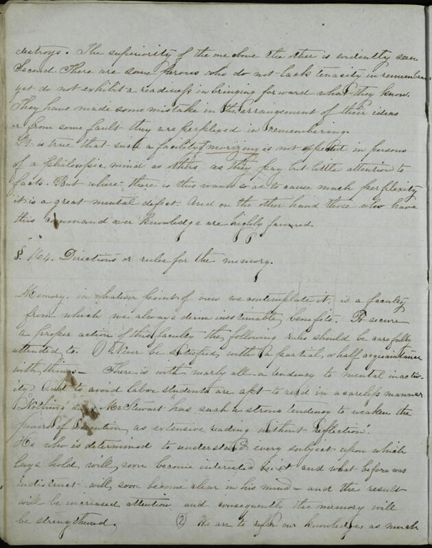 c. 1853 Essays by Members of Philomathean Society Notebook Image