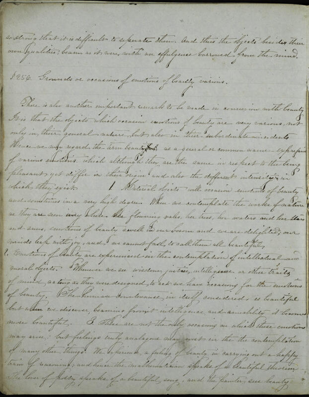 c. 1853 Essays by Members of Philomathean Society Notebook Image