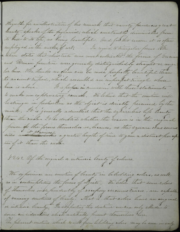 c. 1853 Essays by Members of Philomathean Society Notebook Image