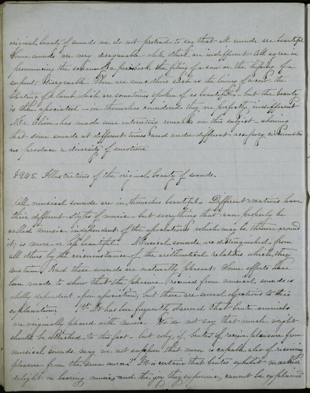 c. 1853 Essays by Members of Philomathean Society Notebook Image