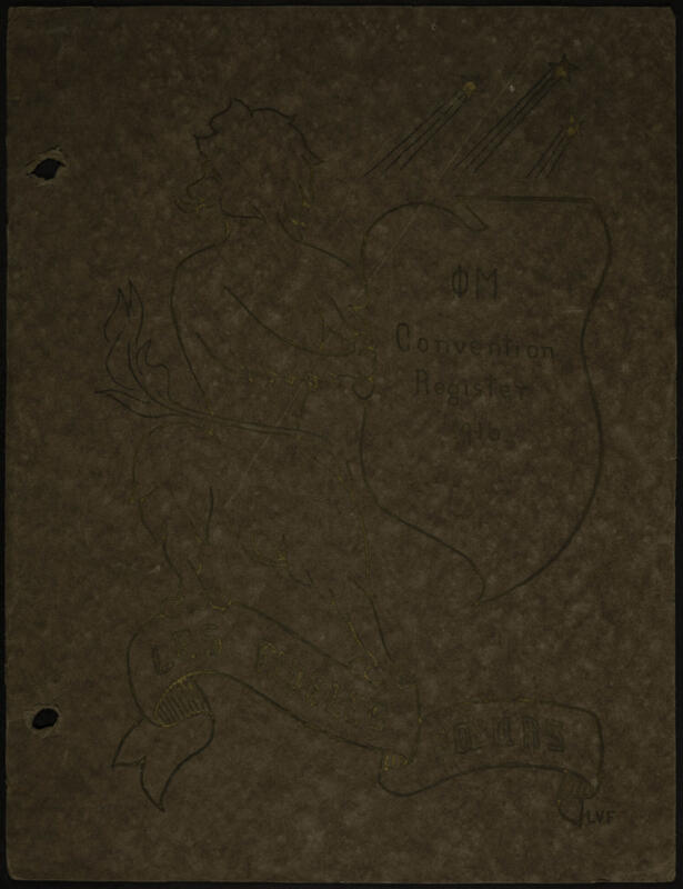 1916 Phi Mu Convention Register Image