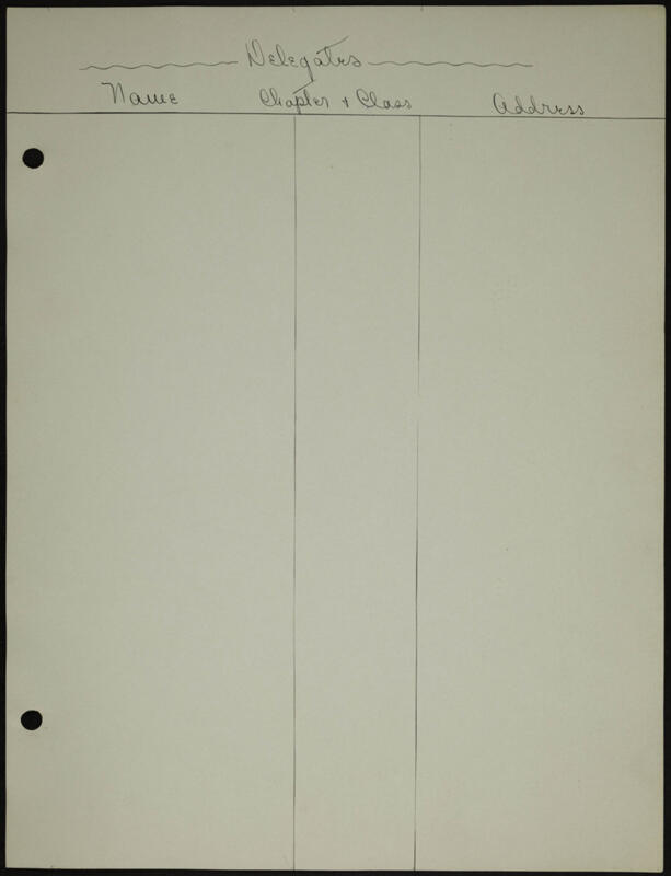 1916 Phi Mu Convention Register Image