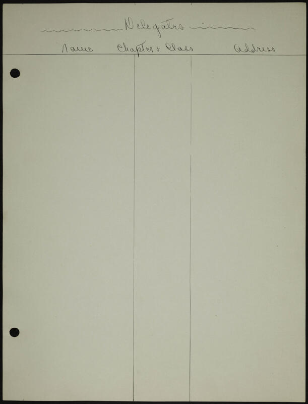 1916 Phi Mu Convention Register Image