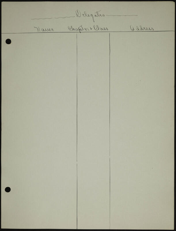 1916 Phi Mu Convention Register Image