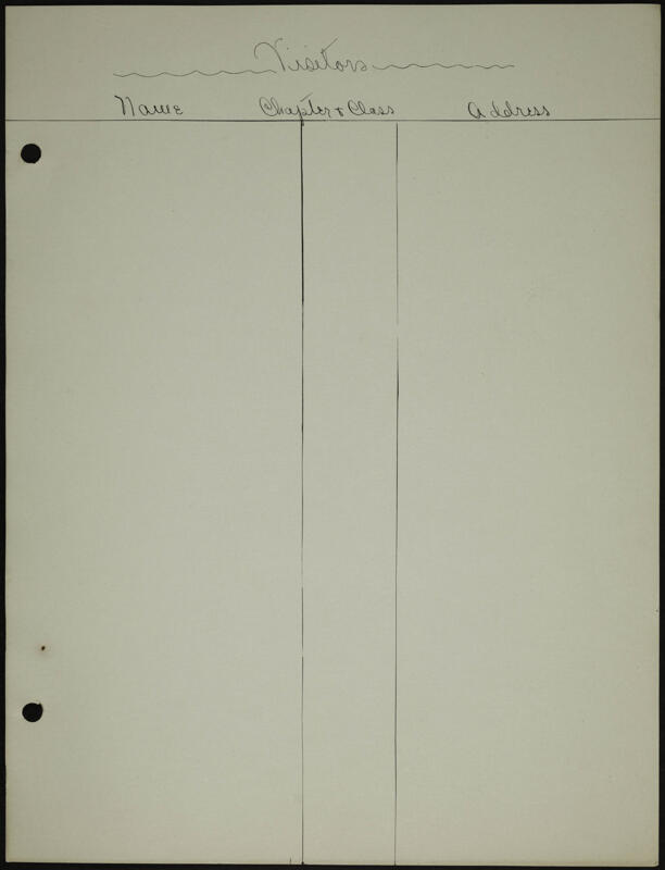 1916 Phi Mu Convention Register Image