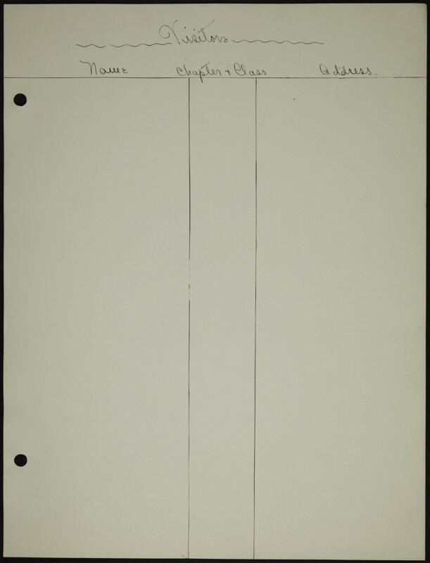 1916 Phi Mu Convention Register Image