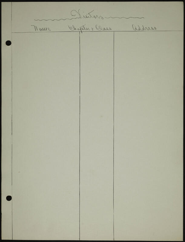 1916 Phi Mu Convention Register Image