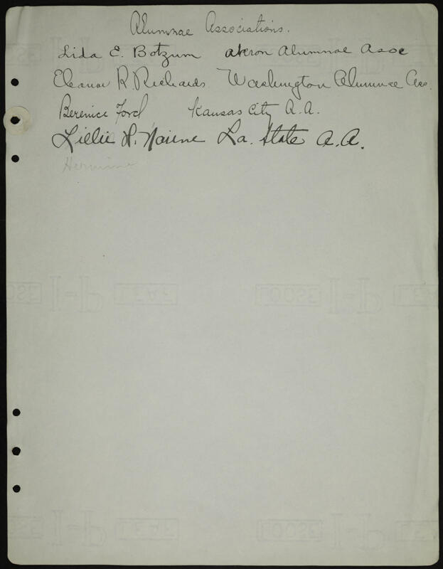 1916 Phi Mu Convention Register Image