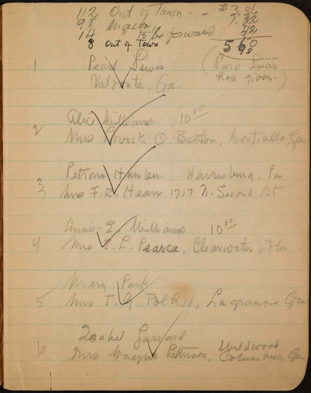 c. 1943 Philomathean Room Notebook Image